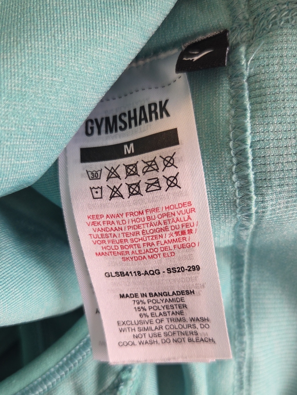 Gymshark Teal Seamless Crossback Sports Bra - Picture 3 of 3